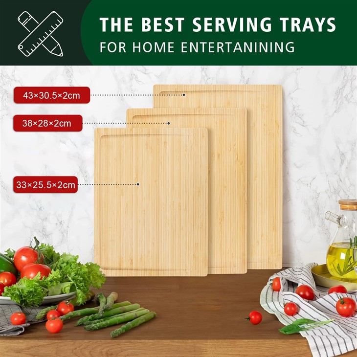3-Piece Bamboo Cutting Board Set 3-Piece Bamboo Cutting Board Set