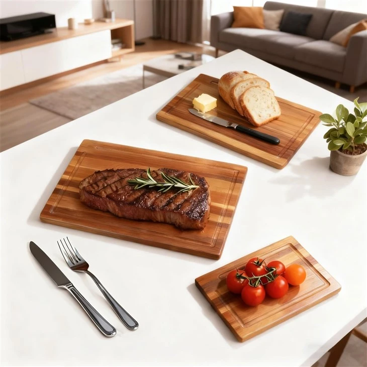 3 Piece Wooden Cutting Board Set With Stand best