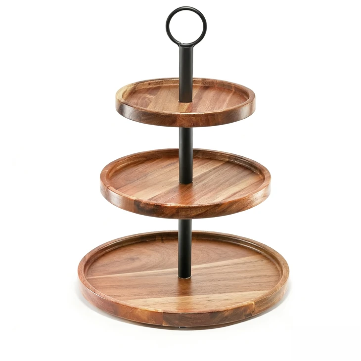 3 Tier Wood Cupcake Stand manufacturers
