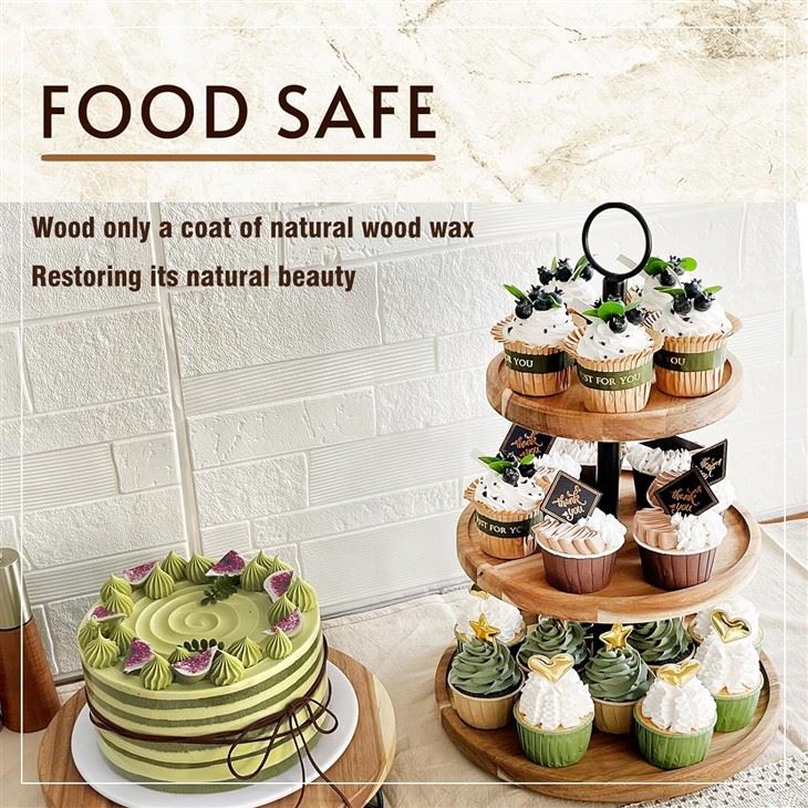 3 Tier Wood Cupcake Stand best