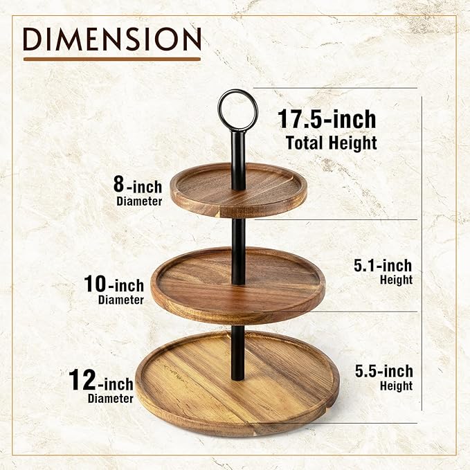 3 Tier Wood Cupcake Stand high quality
