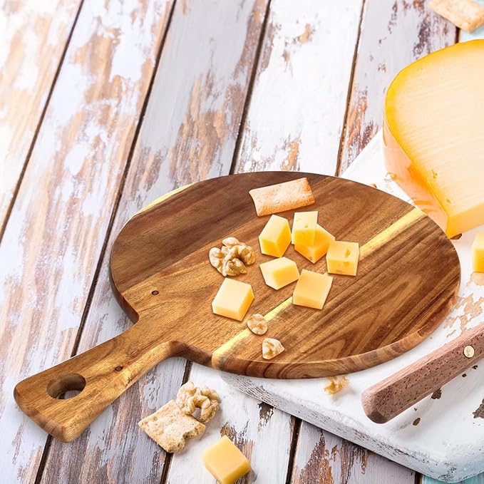 Acacia Wood Cutting Board With Handle high quality