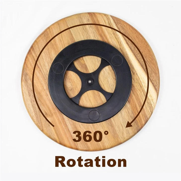 Acacia Wood Round Decorative Tray (7)