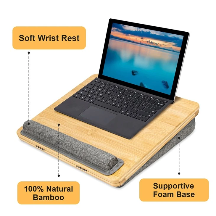Adjustable Bamboo Laptop Desk With Cushion price
