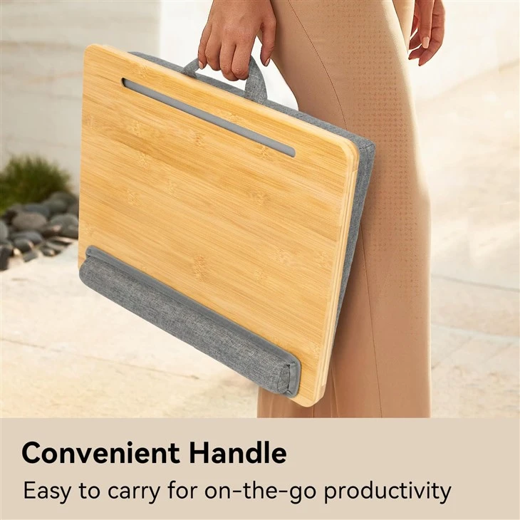 Adjustable Bamboo Laptop Desk With Cushion suppliers