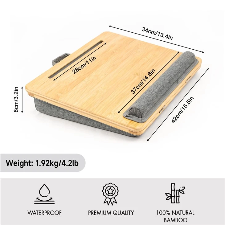 Adjustable Bamboo Laptop Desk With Cushion price