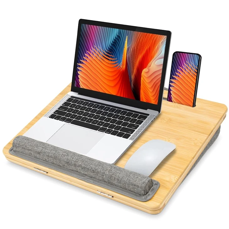 Adjustable Bamboo Laptop Desk With Cushion manufacturers
