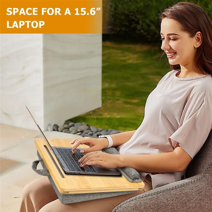 Adjustable Bamboo Laptop Desk With Cushion best