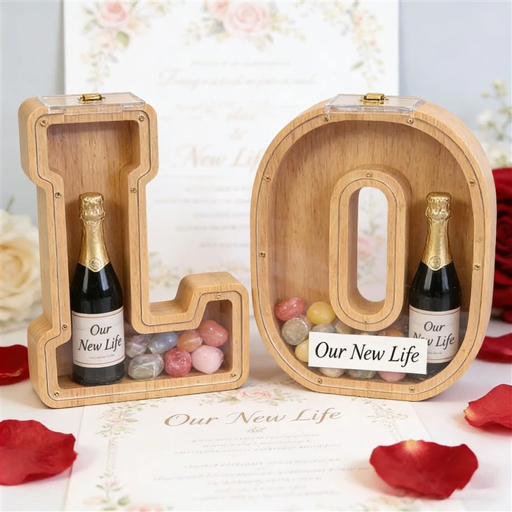 Bamboo Letter Piggy Bank For Kids best