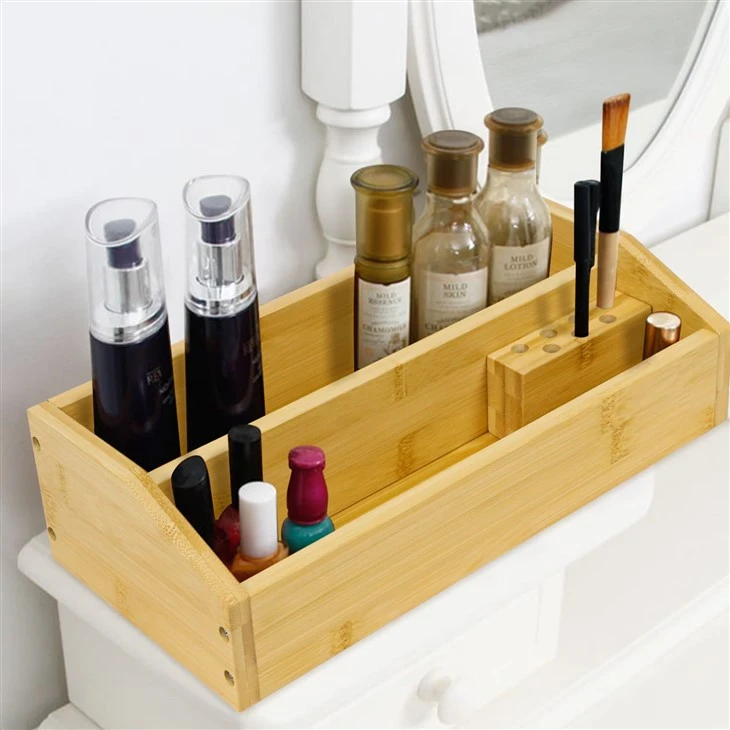 Bamboo Makeup Storage Box factory
