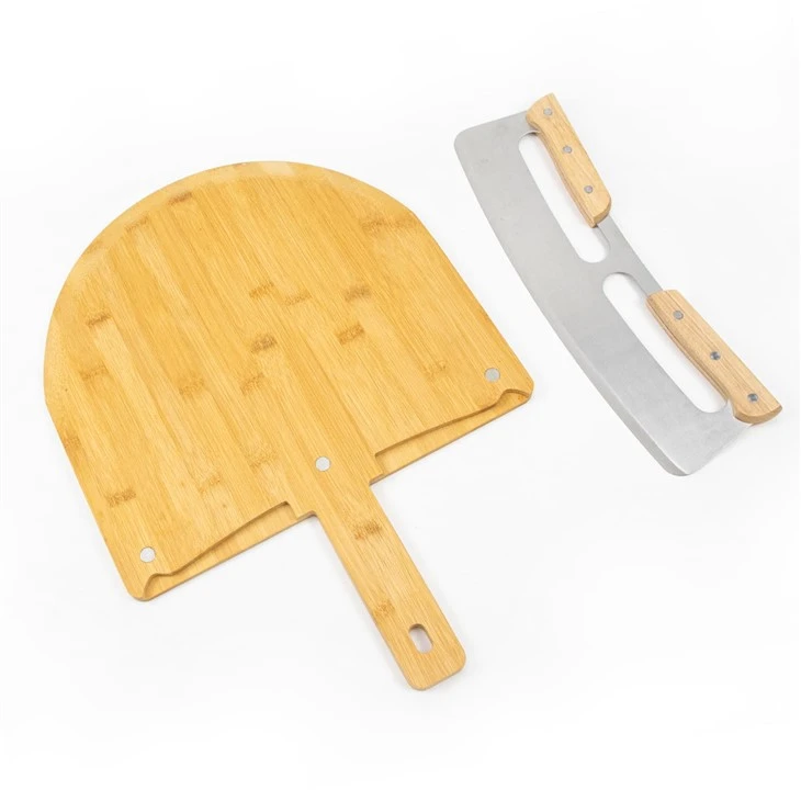 Bamboo Pizza Peel With Magnetic Cutter manufacturers