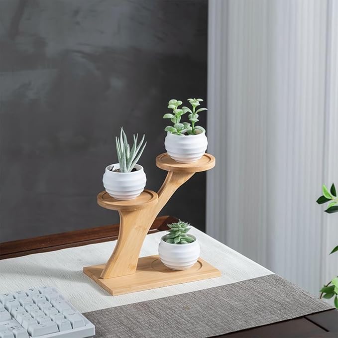 Bamboo Small Succulent Windowsill Shelf factory