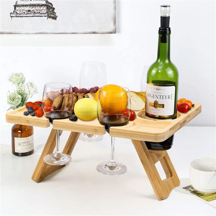 Bamboo Wine Picnic Table (3)