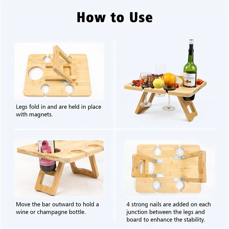 Bamboo Wine Picnic Table (6)