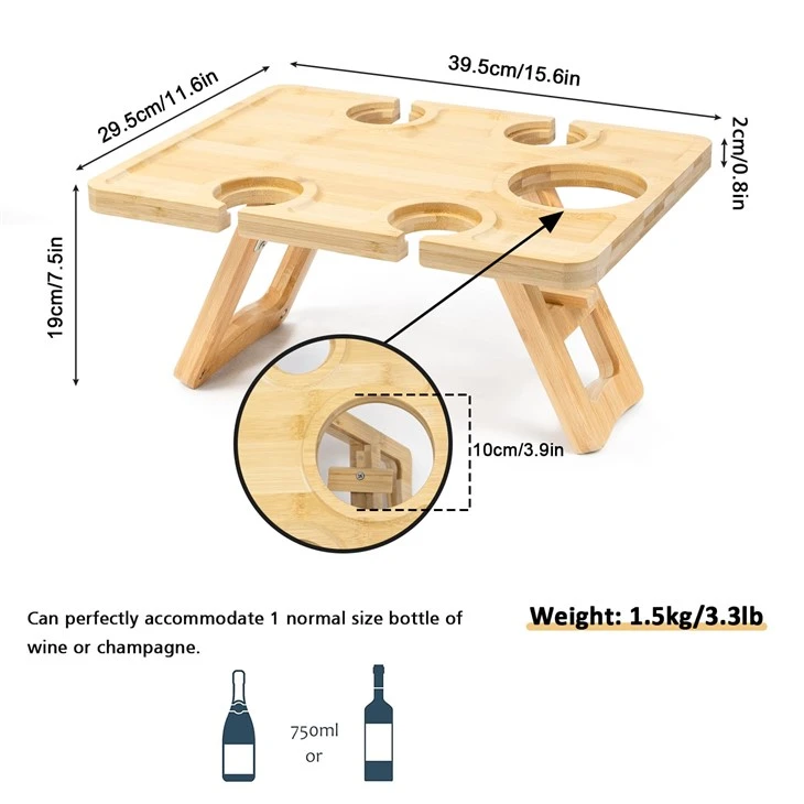 Bamboo Wine Picnic Table (5)