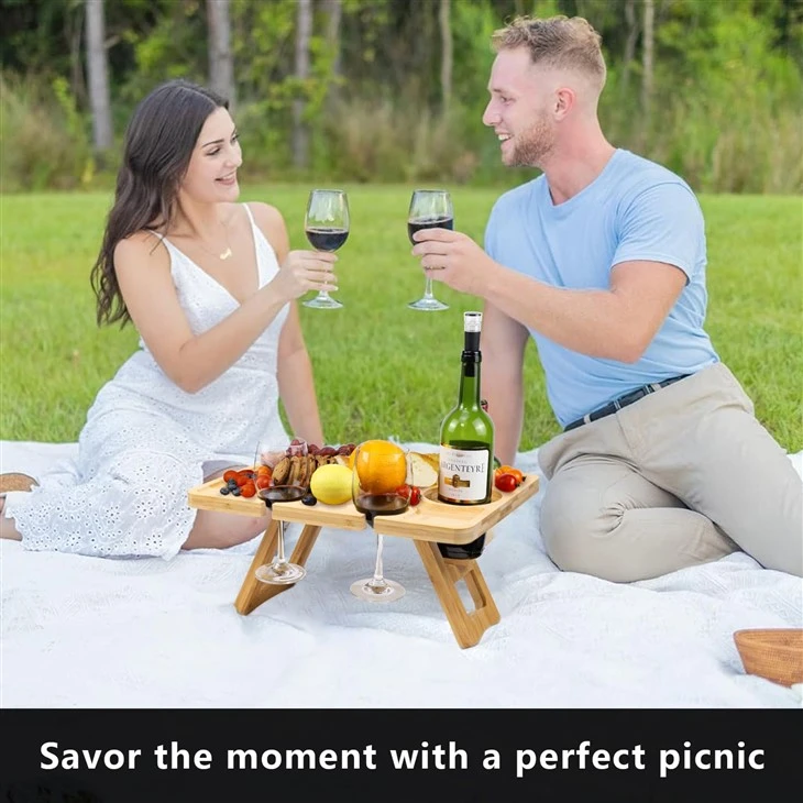 Bamboo Wine Picnic Table (4)