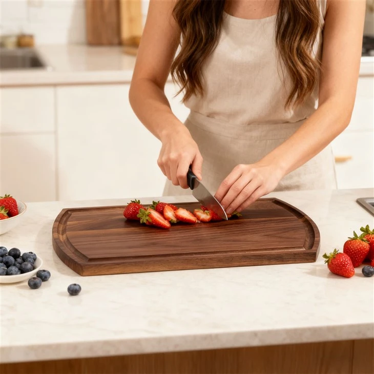 Walnut Wood Chopping Board With Juice Groove suppliers