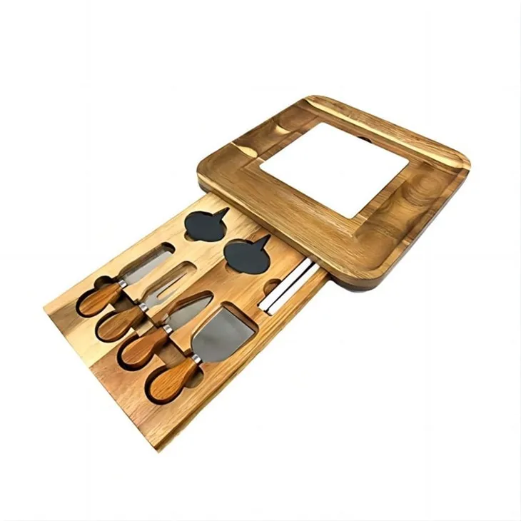 Wooden Removable Marble Cheese Board Set (1)