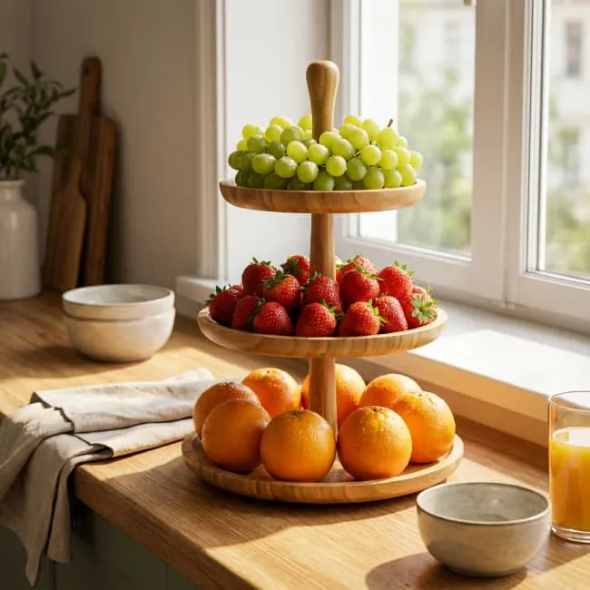3-Tier Circular Bamboo Serving Tray best