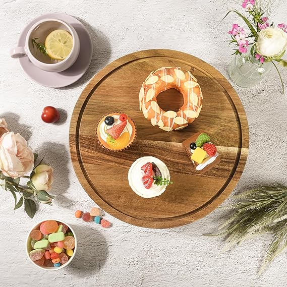 Acacia Wood Cake Stand With Lid price