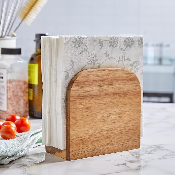 Acacia Wood Napkin Holder manufacturers