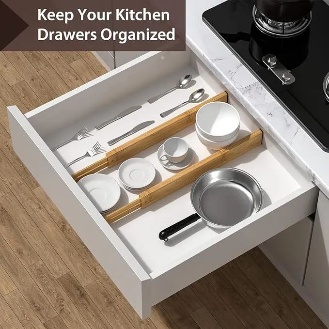 Adjustable Bamboo Drawer Dividers high quality