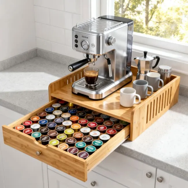 Bamboo Coffee Capsule Storage Holder manufacturers