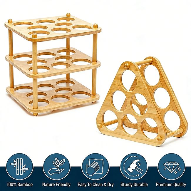 Bamboo Wine Storage And Display Rack high quality