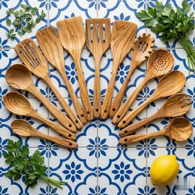 Olive Wood Utensil Set manufacturers