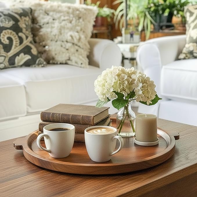 Round Decorative Ottoman Coffee Table Tray manufacturers