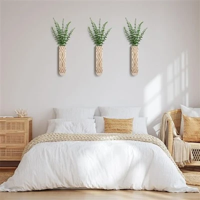 3 Pack Wood Wall Planter
