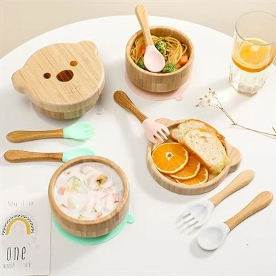 Bamboo Baby Bowls With Lid