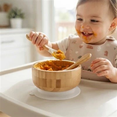 Bamboo Baby Suction Bowl