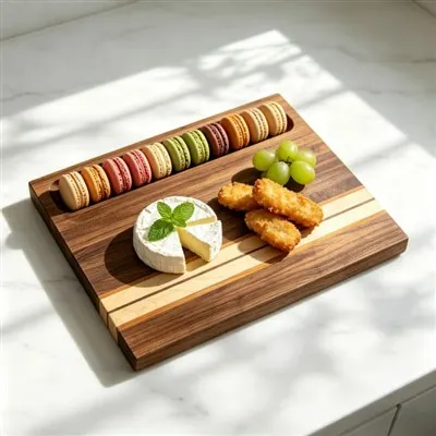 Wood Cutting Board With Compartment