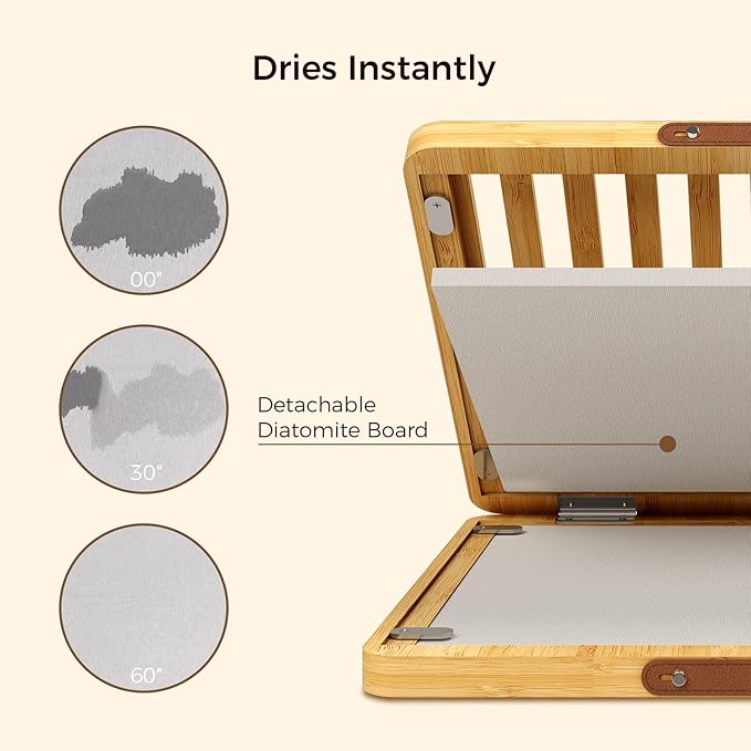 Stone Drying Mat With Bamboo Foldable Rack suppliers