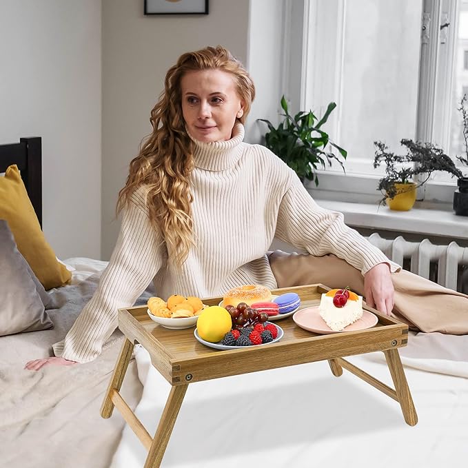 Wooden Breakfast Tray With Folding Legs high quality