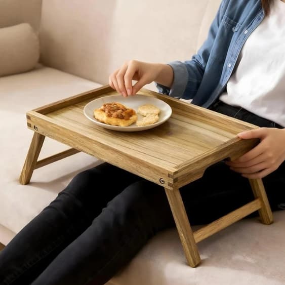 wood folding tray