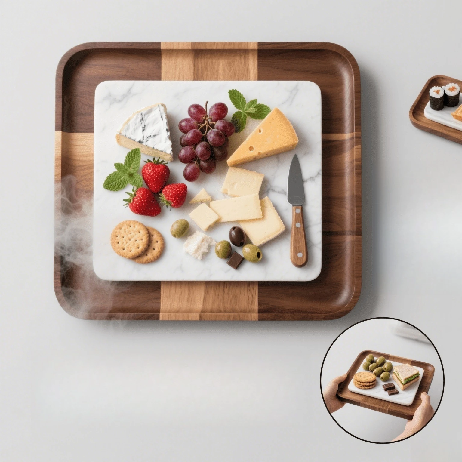 wooden removable marble cheese board set feature wooden removable marble cheese board set feature