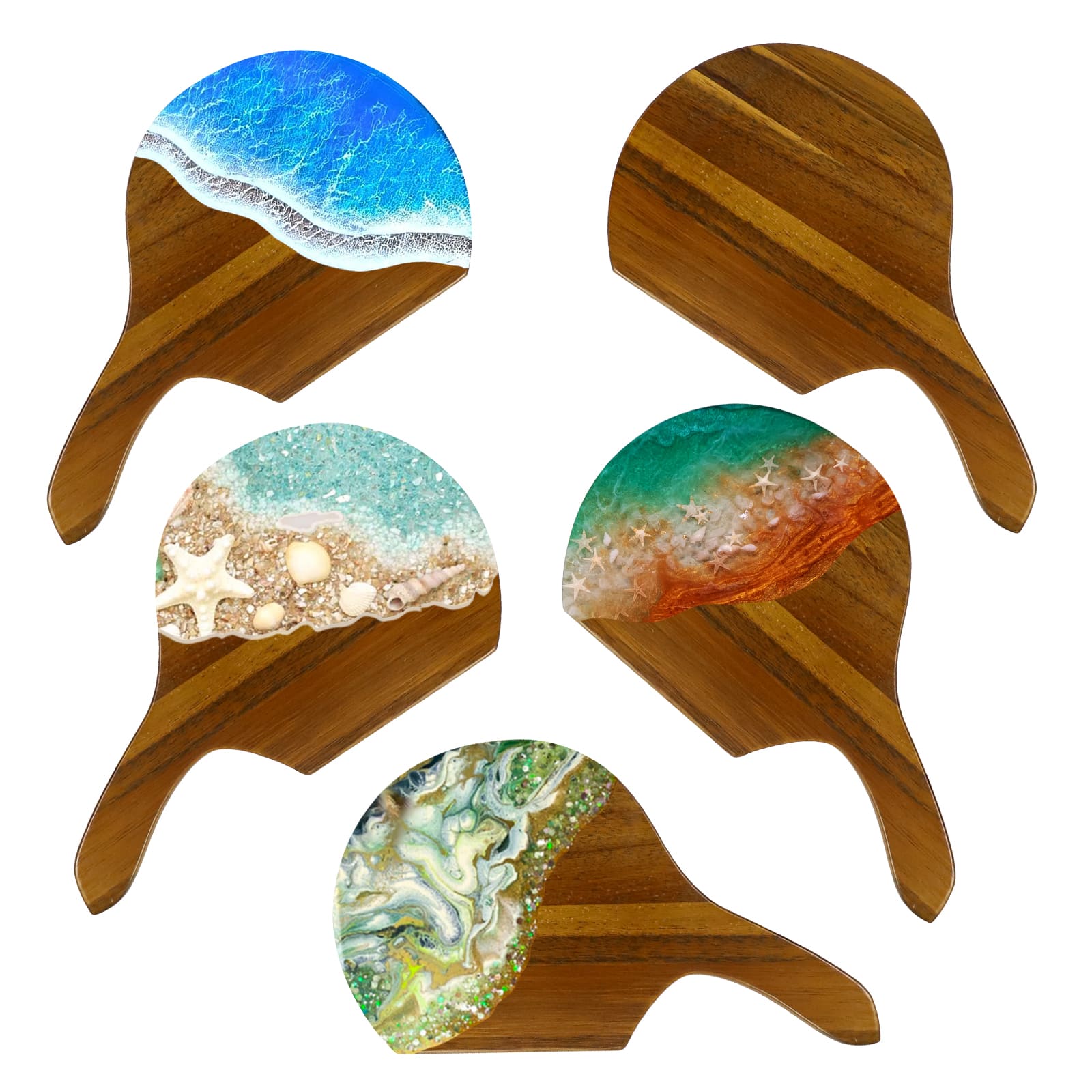 Acacia Wood Cheese Board With Handle 1