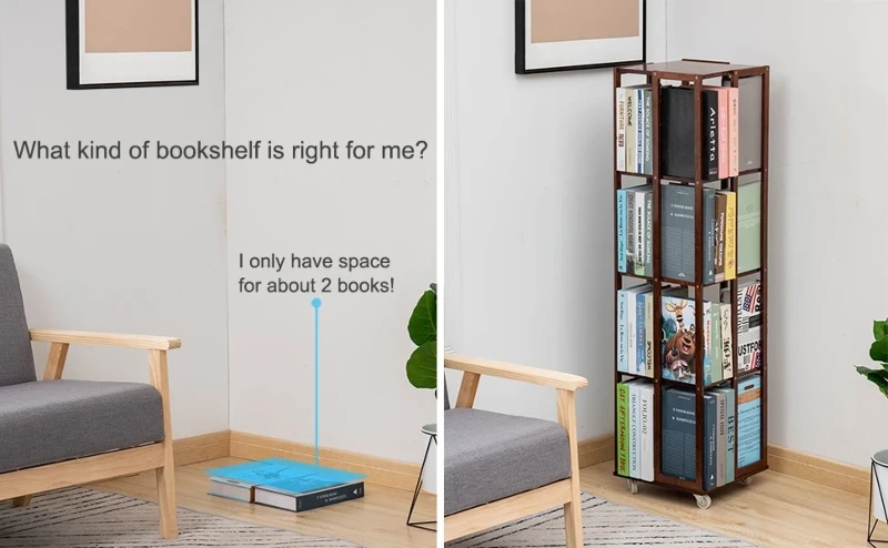 bamboo 360 rotating bookshelf bamboo 360 rotating bookshelf