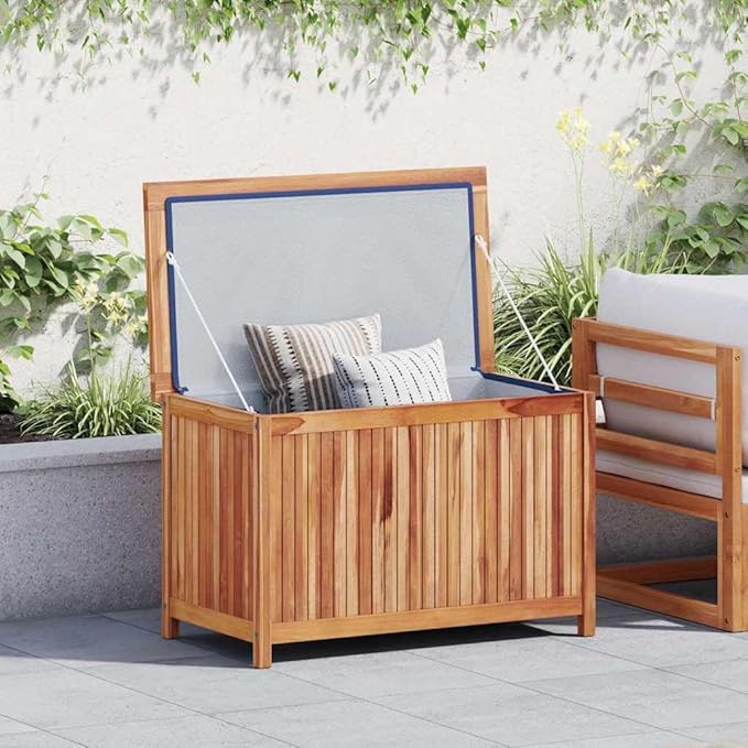 Teak outdoor storage box Teak outdoor storage box