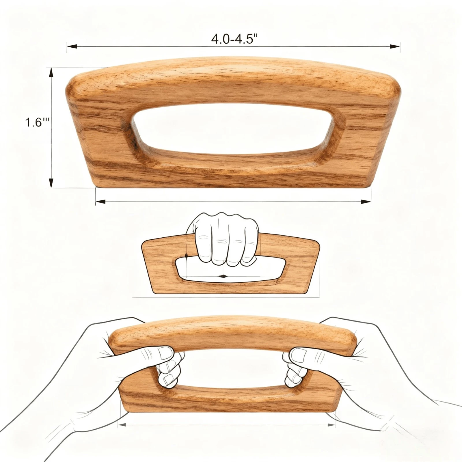 wooden tray handle design