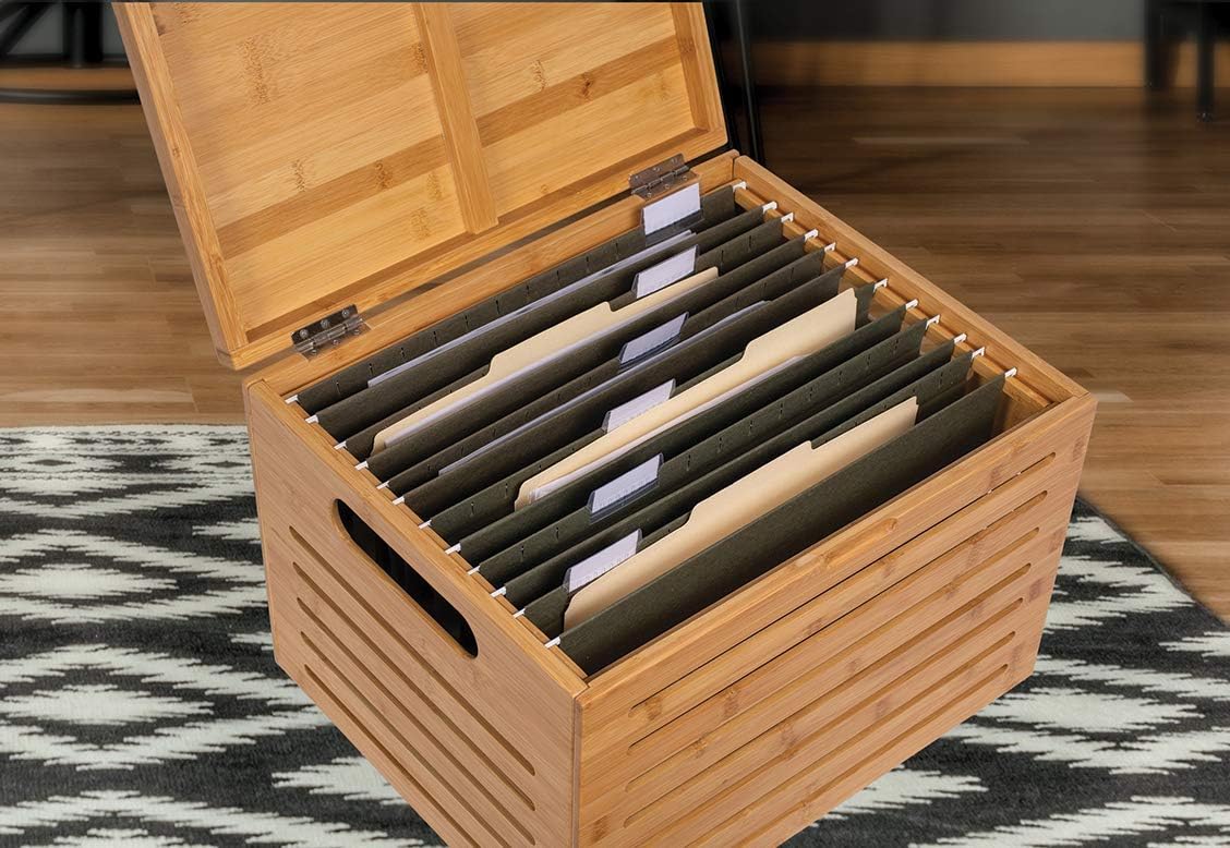 Wood File Storage Box