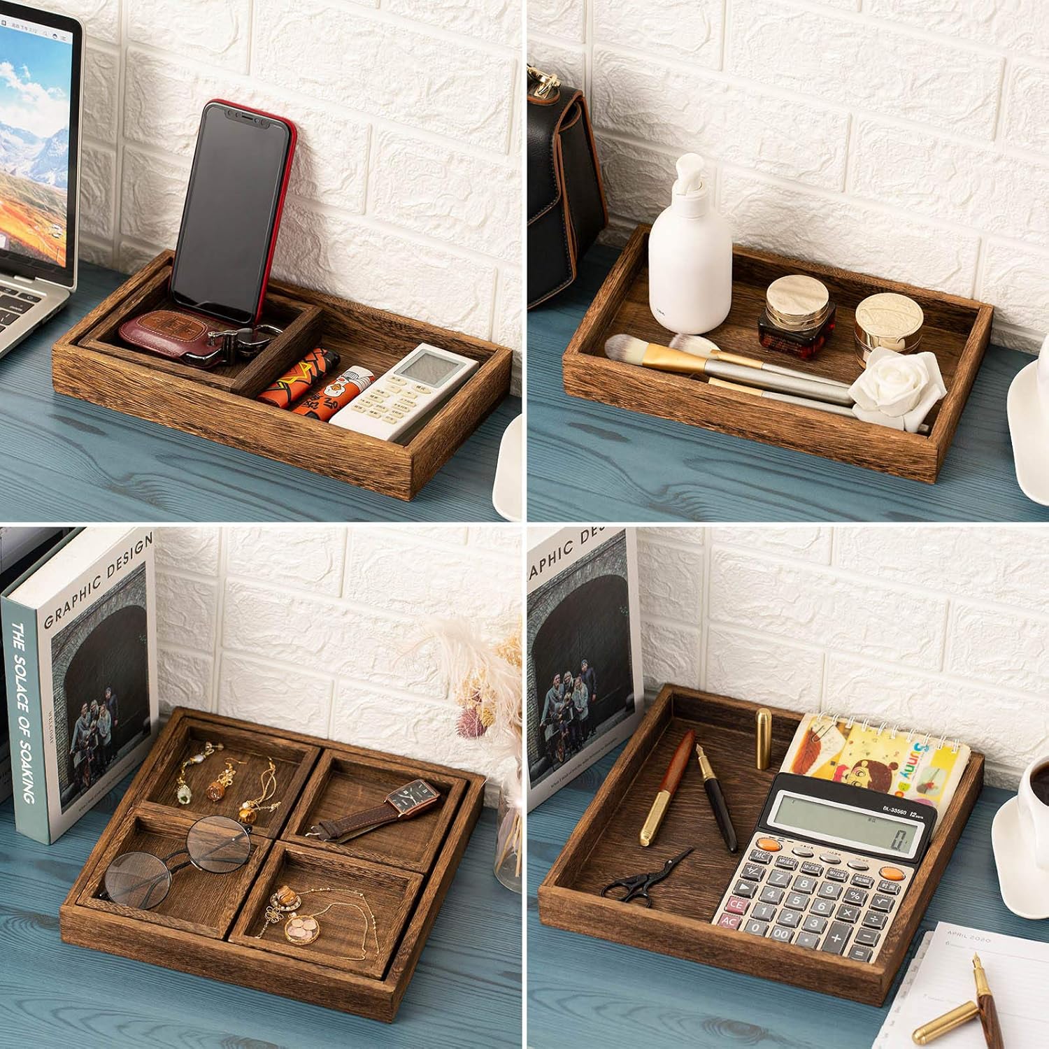 Rustic wood trays