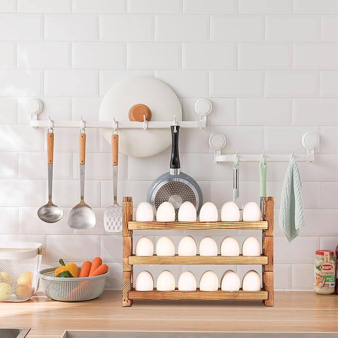 Wooden egg trays
