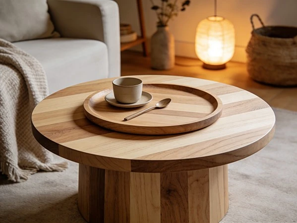 round wood tray