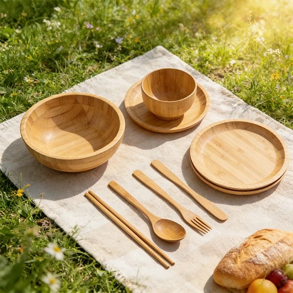 Eco-Friendly Bamboo Picnic Dinnerware Set7
