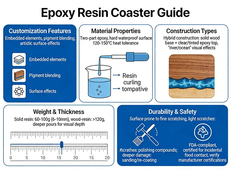 epoxy resin coasters