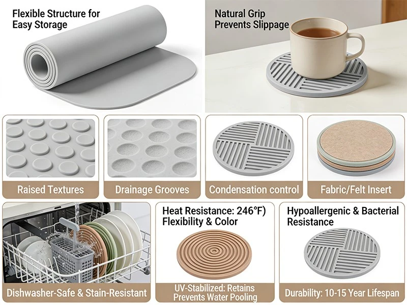Silicone and Rubber coaster Silicone and Rubber coaster