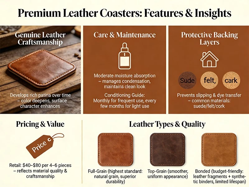 leather coaster